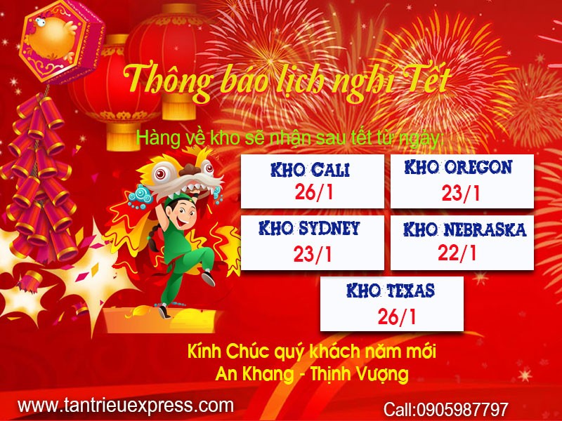 Thông báo lịch nghĩ tết nguyên đán 2021