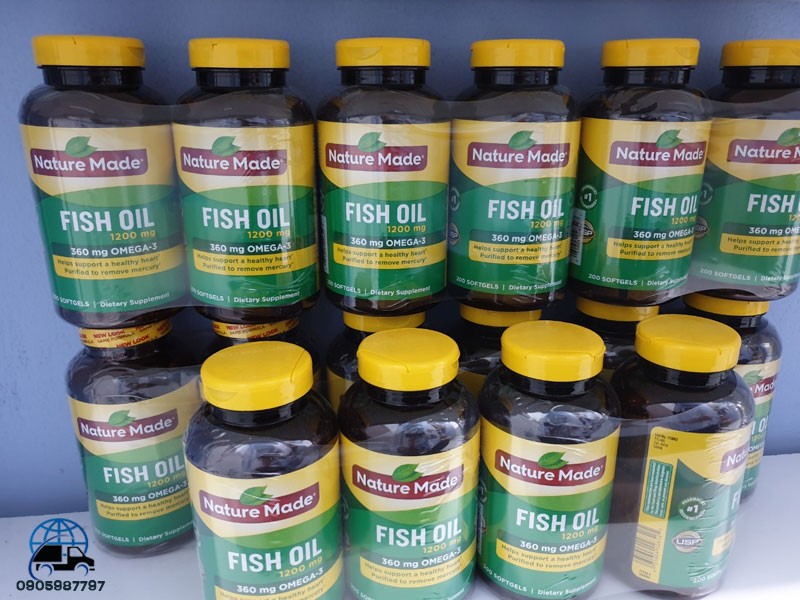 Dầu cá Nature Made Fish Oil Omega 3 1200mg hộp 200 viên