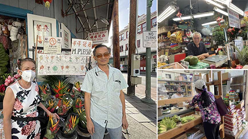 Các cửa hàng kinh doanh của người Việt tại khu China Town
