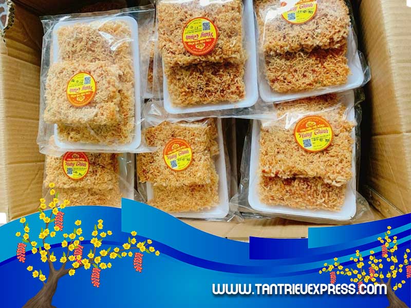 Gửi cơm cháy chà bông đi Mỹ