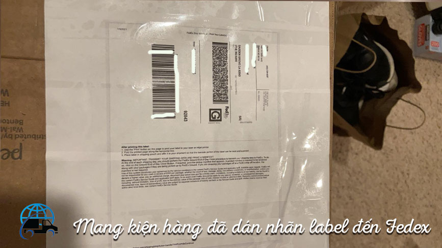 Gửi hàng từ Mỹ về Việt Nam bằng label shipping