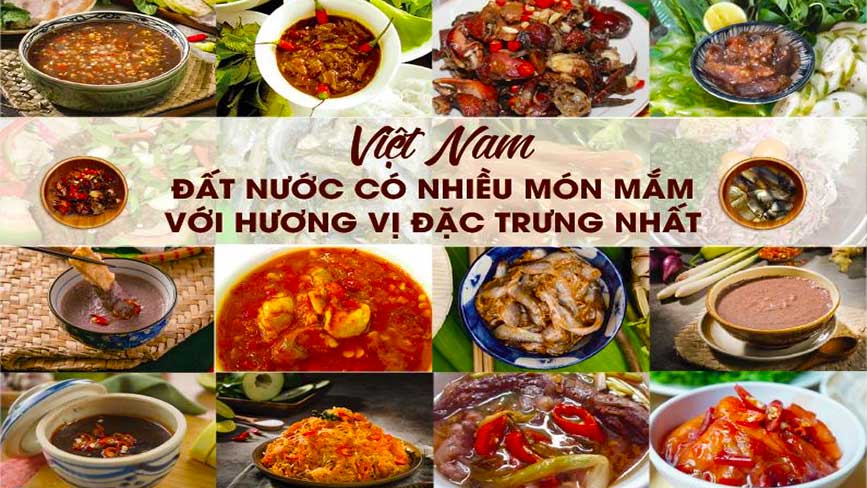 Đa dạng các loại mắm làm nước chấm từ Việt Nam