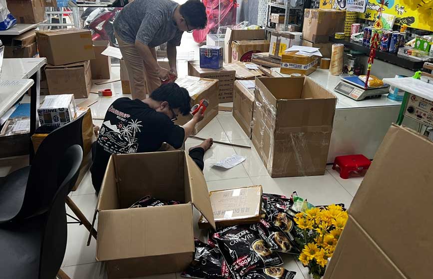 Hàng hóa phải được đóng thùng carton cẩn thận theo quy định