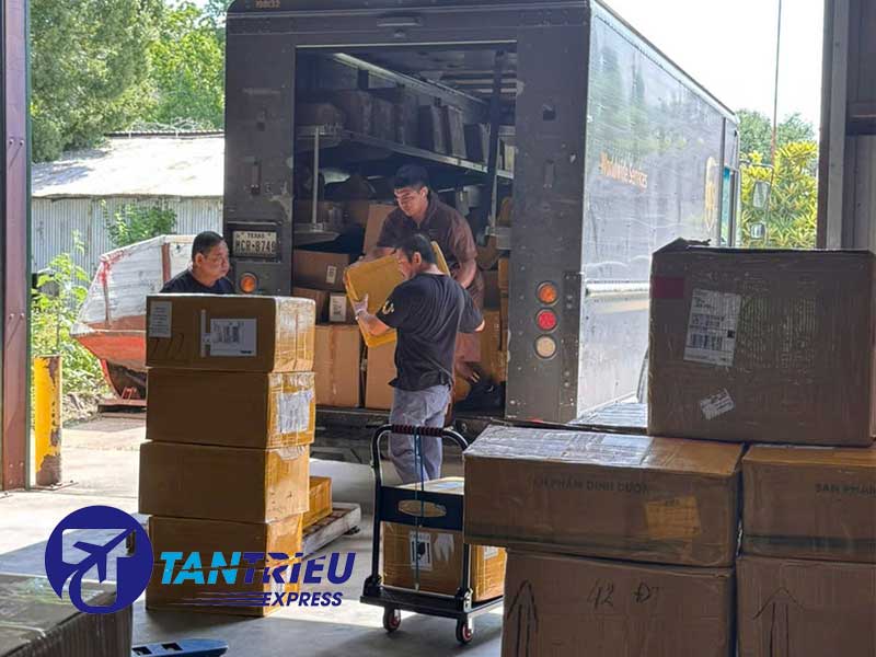 Hàng hóa được đóng theo quy cách về Việt Nam