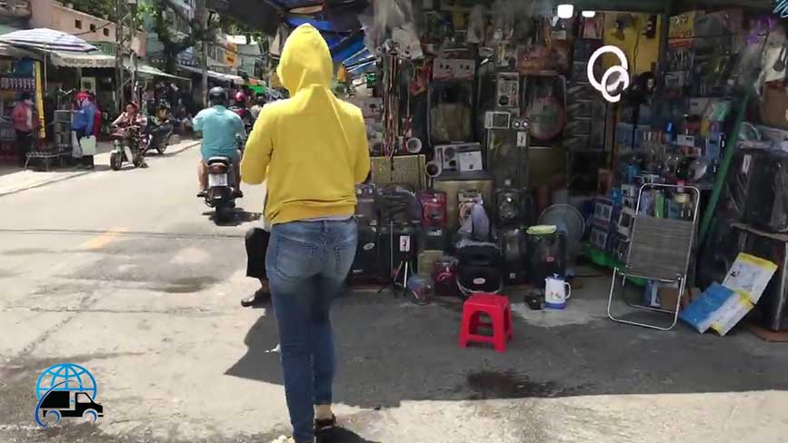 Một góc phố ở chợ Nhật Tảo