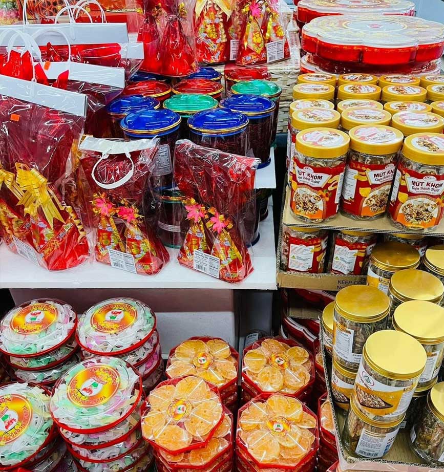 Gửi bánh mứt các loại đi Na Uy đón tết