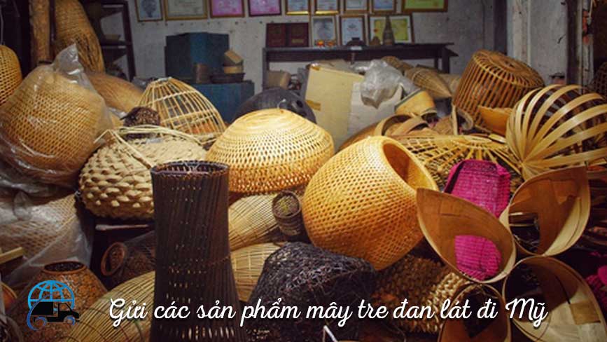 Các sản phẩm mây tre đan lát gửi đi Mỹ