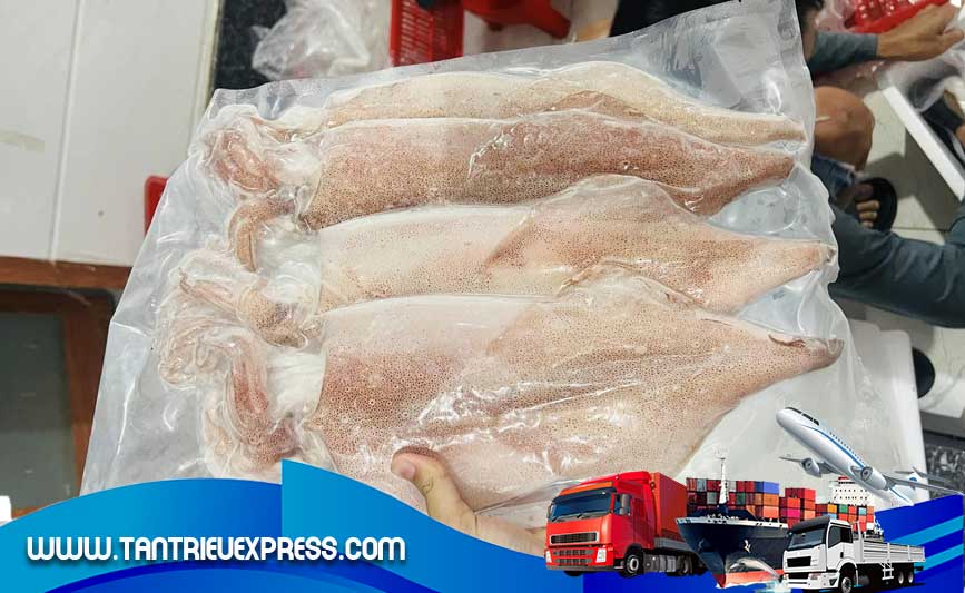 Mực 1 nắng là mặt hàng thường được gửi đi Mỹ nhất