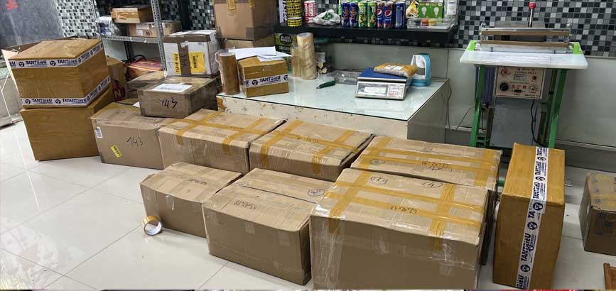 Hàng hóa sau khi đã đóng vào thùng