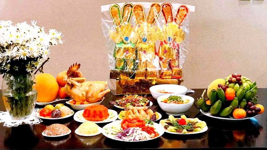 Mâm cúng ông Táo trong ngày 23 tháng Chạp