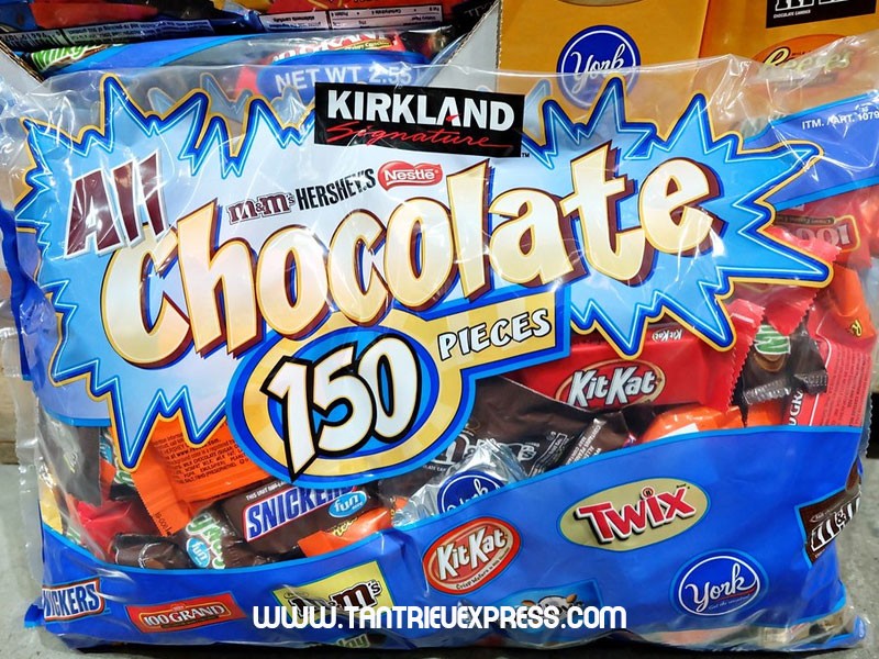 Kẹo chocolate tổng hợp 150 viên  2.55kg của Mỹ thương hiệu Krikland nổi tiếng